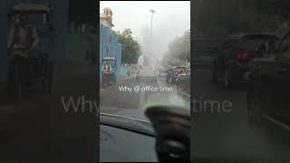 Anti Smog Gun jamming traffic at peak office hours Delhi [upl. by Nwahsat]