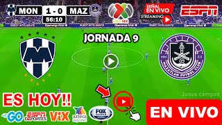 Monterrey vs Mazatlán Ver Partido Monterrey vs Mazatlán Apertura Apertura 2024 liga MX 2024 hoy [upl. by Aitnis]