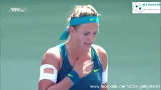 Victoria Azarenka vs Varvara Lepchenko US OPEN 2015 [upl. by Amsirp]