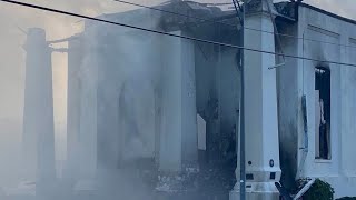 Pastor speaks with CBS19 after East Texas church destroyed in fire [upl. by Assena]