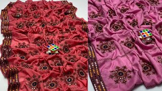 Sindhi Hand Embroidered and Mirror work Shawl Design 2024 Modern Embroidery work designs [upl. by Terris178]