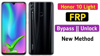 Honor 10 Light Frp bypass  Honor 10 Lite Google Account Remove Done 100 [upl. by Suzann]