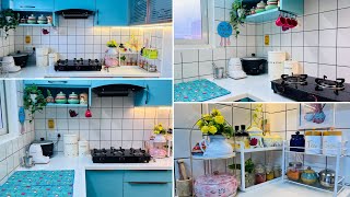 Kitchen Makeover in less budget DIY Kitchen Decoration and Countertop Organisation [upl. by Evvy]