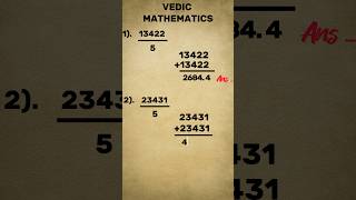 Vedic Maths Awesome Trick To Divide By 5 vedicmaths [upl. by Comptom]