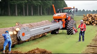 Extreme Chainsaw Machines  The Most Dangerous and Fastest TreeCutting Equipment 2 [upl. by Bisset]