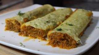 como hacer canelones de carne en sarten [upl. by Ursala]