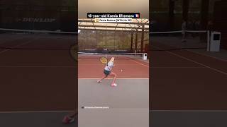 15yearold Ksenia Efremova hitting with Paula Badosa at the Mouratoglou Tennis Academy tennis [upl. by Gamal]