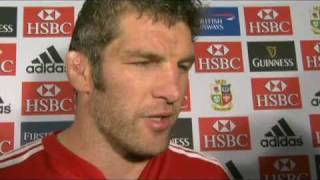 Simon Shaw emotional interview post 2nd Lions  South Africa Test 2009 [upl. by Persse]