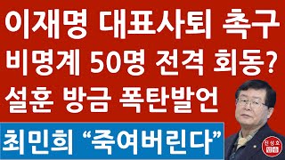 긴급 설훈 방금 YTN 나와 quot이재명 징역형 선고quot 충격 발언 당 대표 의원직 사퇴 최민희 난리났다 배승희 경악 진성호의 융단폭격 [upl. by Nnateragram]