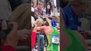 Jadin OBriens emotions after winning her second straight pentathlon title 🥺 ncaatrackandfield [upl. by Nowd]