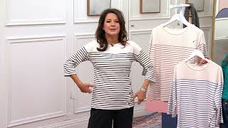 Cuddl Duds Cottonwear Striped Tee on QVC [upl. by Oicul910]