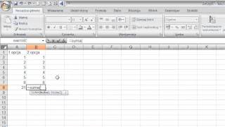 Funkcja SUMA i autosumowanie w Excelu [upl. by Redwine732]