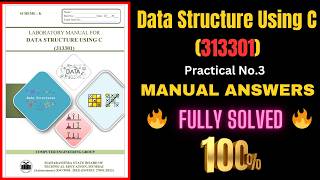 313301 Data Structure Using C DSU Manual answer  MSBTE K Scheme–Semester 3 [upl. by Soinotna]