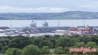 HMS Queen Elizabeth departing Rosyth in 3 minutes flat [upl. by Yrogerg]