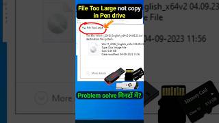 File too large for destination file system  File too large to transfer to usb drive [upl. by Ellebyam]