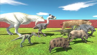 Escape from The Isle Carno Albino  Animal Revolt Battle Simulator [upl. by Dulciana]