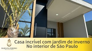 CASA TERREA no interior de SP com jardim de inverno incrível [upl. by Nywled841]