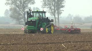 John Deere 9570RT 600 hp crawler tractor pulling Horsch Tiger  TAKE VI [upl. by Jablon]