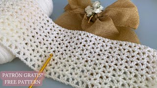 Fácil puntada en quotVquot para crochet  principiantes tutorial paso a pasocrochet aprender puntadas [upl. by Deborah]