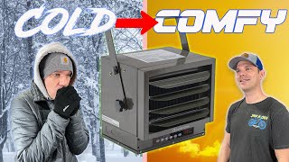 Installing a Garage Heater  Comfort Zone 7500w [upl. by Sokram984]