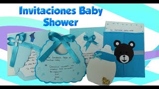 COMO HACER INVITACIONES PARA BABY SHOWER 🧒NIÑO [upl. by Griffiths]