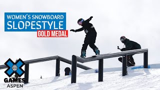 GOLD MEDAL VIDEO Jeep Women’s Snowboard Slopestyle  X Games Aspen 2021 [upl. by Innavoij]