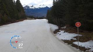 Skiing UPTO 30 MPH  RED slope Ambourzalles at MEGEVE ski resort  GoPro POV  Feb 2024 [upl. by Deeas]