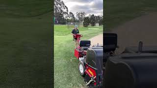 Golf course aerating aeration toro sand [upl. by Ayatnwahs37]