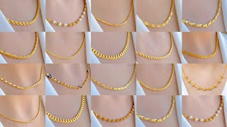 Latest 22kt gold chains with weight and price  Gold Chain collection 2022 [upl. by Hurlow]