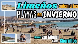 INCREÍBLE Limeños van a la PLAYA en FRÍO Invierno 2024 [upl. by Batholomew862]