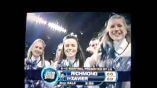 Xavier Cheerleaders on CBS College Sports  the Atlantic 10 Championship presented by LG [upl. by Mayeda]