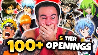 Rapper Reacts to 100 ANIME OPENINGS S TIER ONLY [upl. by Aknayirp]