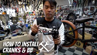 How To Install Cranks amp Bottom Brackets  BMX [upl. by Ecire]