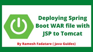 Deploying Spring Boot WAR file with JSP to Tomcat [upl. by Adaynek423]