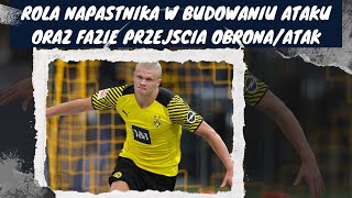 Rola napastnika w fazie budowania ataku oraz w fazie przejścia z obrony do ataku [upl. by Atiroc560]