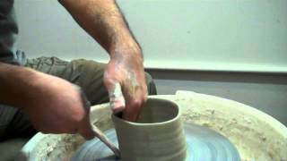 Akira Satake Throwing a Chawan Japanese ceremonial tea bowl slip applied [upl. by Budge572]