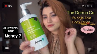 The Derma Co 1 Kojic Acid Body Lotion  Review  Is it Worth it thedermaco bodylotion skincare [upl. by Adeehsar214]