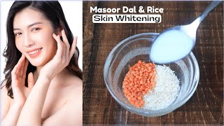 Rice amp Masoor Dal Face Pack For Skin Whitening  Rice face pack  Instant skin Whitening [upl. by Ynnij527]