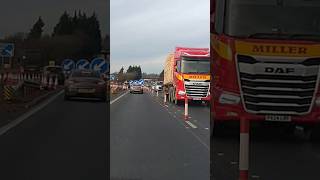 Roadworks on M80 Northbound Motorway Stirling Scotland UK [upl. by Nylegna]