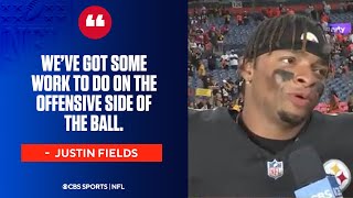 Justin Fields addresses the offensive improvements needed to take pressure off the Steelers defense [upl. by Hashum]