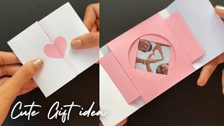 DIY Magic Photo Card  Cute Gift Idea  How To Make Card At Home  gift Card [upl. by Leesen]