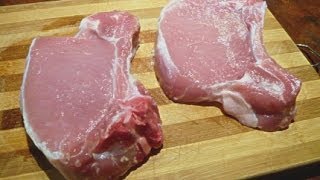 HOW TO COOK BONE IN PORK CHOPS ON THE GEORGE FOREMAN GRILL [upl. by Novyar]