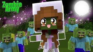 BABY ELLIE SUMMONS A ZOMBIE ARMY  Minecraft Little Kelly [upl. by Elvis386]