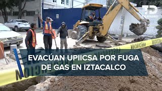 Suspenden clases en UPIICSA Iztacalco por fuga de gas en las inmediaciones [upl. by Anaylil]