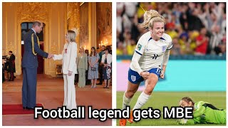 Prince William awards Female Football Legend MBE in special ceremony [upl. by Asilegna]