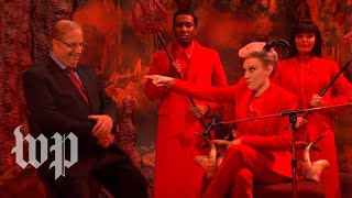 SNL depicts the devils starstruck encounter with Alan Dershowitz [upl. by Halilad]