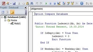 Funktionen zu Excel und Access mit VBA erstellen  Teil4 von 4 [upl. by Lally]