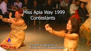 Miss Apia Way 1999 Contestants  Moomooga sa molia i talosaga with lyrics [upl. by Ralyks487]