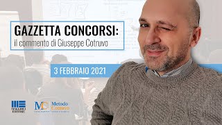 Gazzetta concorsi il commento di Giuseppe Cotruvo 3022021 [upl. by Xino]