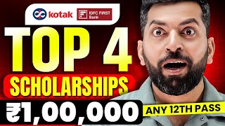 Top 4 Scholarship 2024  Benefit up to ₹100000  Best 4 Scholarship for Students  New Scholarship [upl. by Anelet]